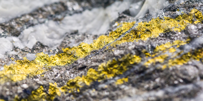 Gold vein in a stone